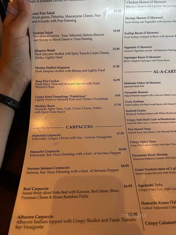 Okura Robata Grill - La Quinta, CA menu_pic
