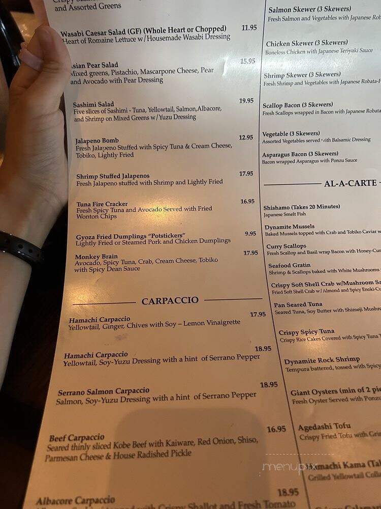 Okura Robata Grill - La Quinta, CA menu_pic