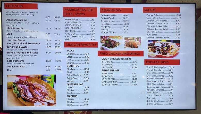 Alkobar Quick Stop & Deli - Palm Desert, CA menu_pic