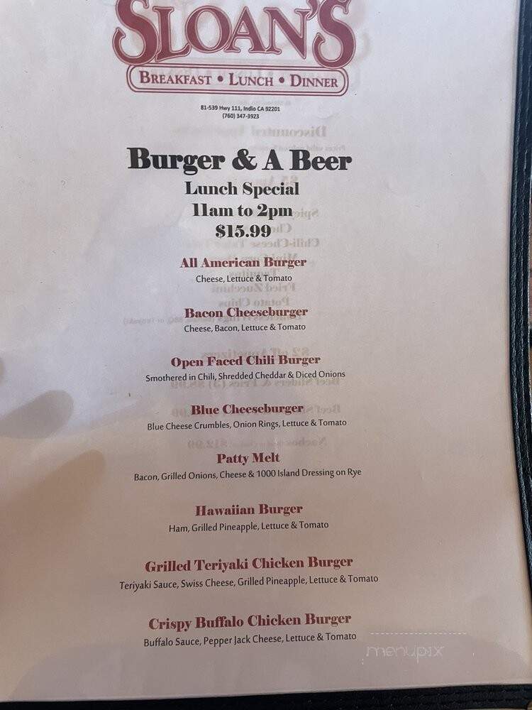 Elmer's Breakfast-Lunch-Dinner - Indio, CA menu_pic