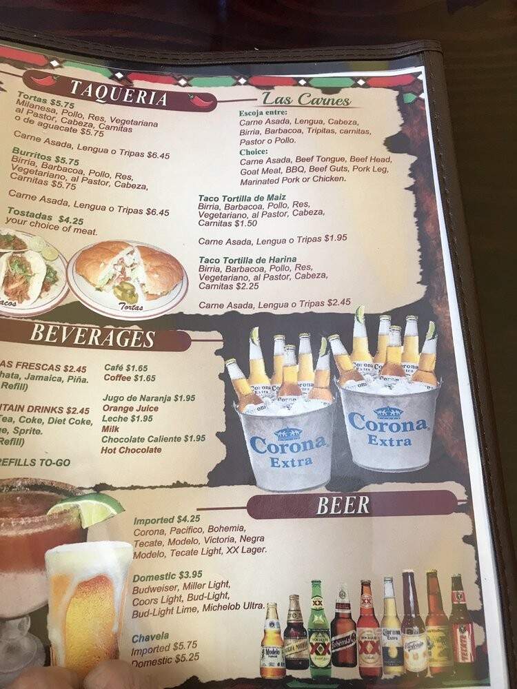 Taqueria Allende - Coachella, CA menu_pic