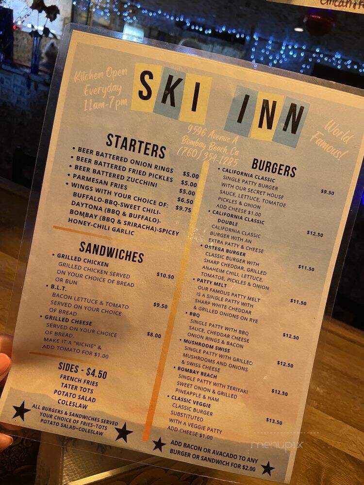 Ski Inn - Niland, CA menu_pic