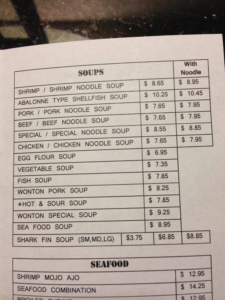 Taisan - Brawley, CA menu_pic