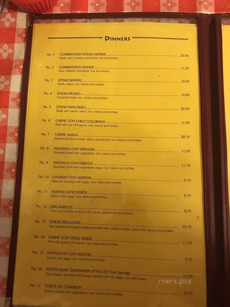 Camacho's Place - El Centro, CA menu_pic