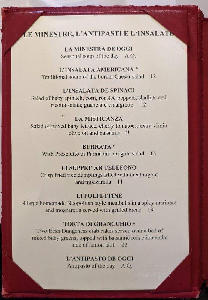 Ristorante Amoroma - Moraga, CA menu_pic