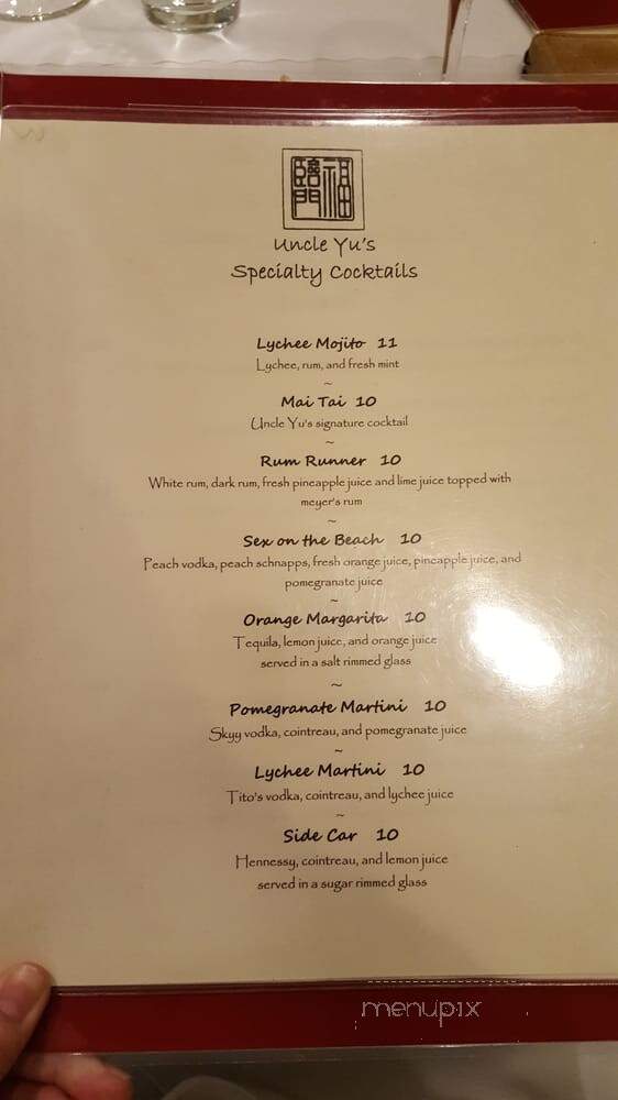 Uncle Yu's Szechuan - Lafayette, CA menu_pic