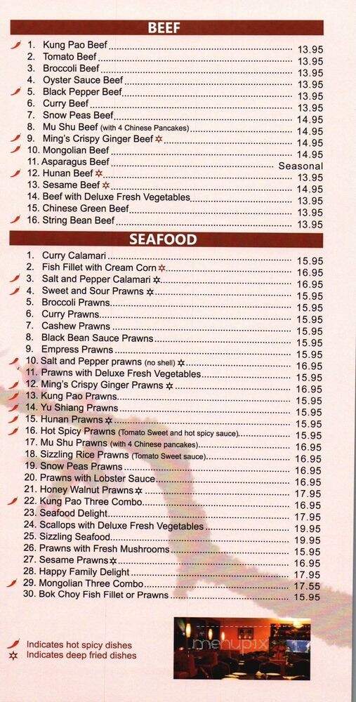 Ming's Chinese Restaurant - Pleasant Hill, CA menu_pic