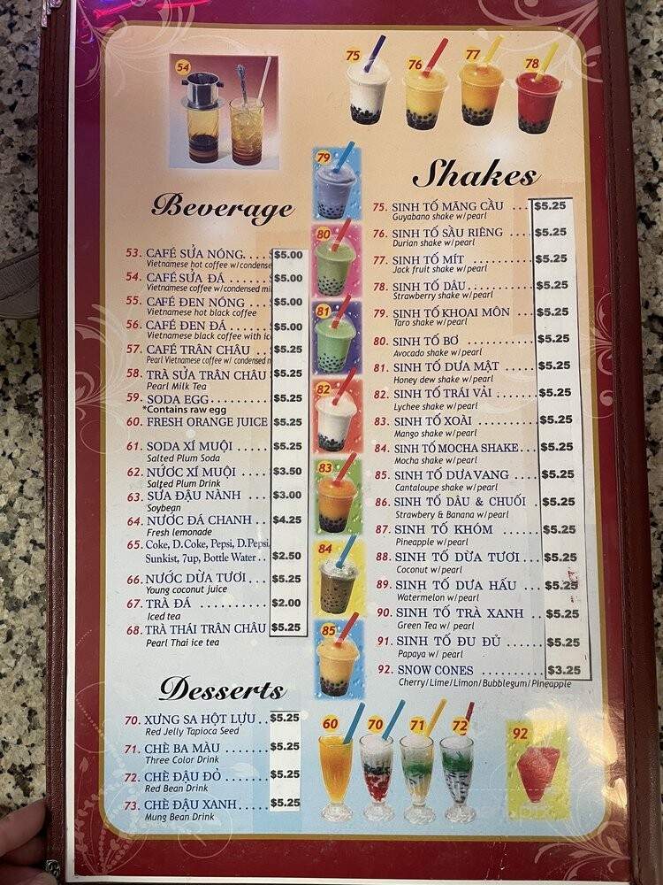 Pho Hoa-Phat I - Pleasant Hill, CA menu_pic