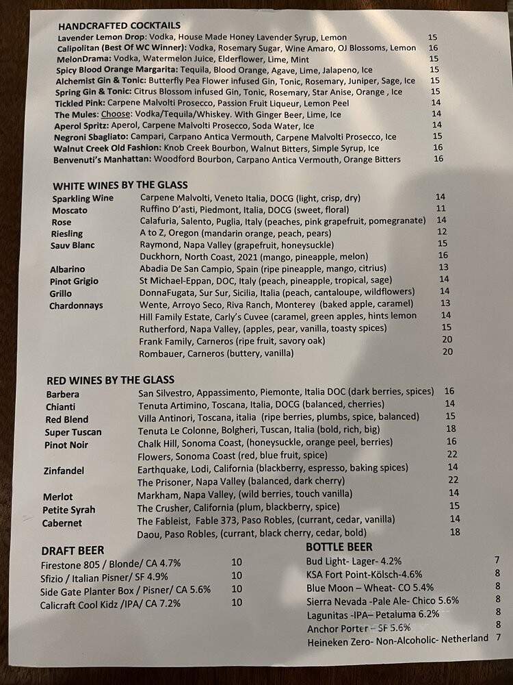 Salvatore Ristorante Italian - Walnut Creek, CA menu_pic