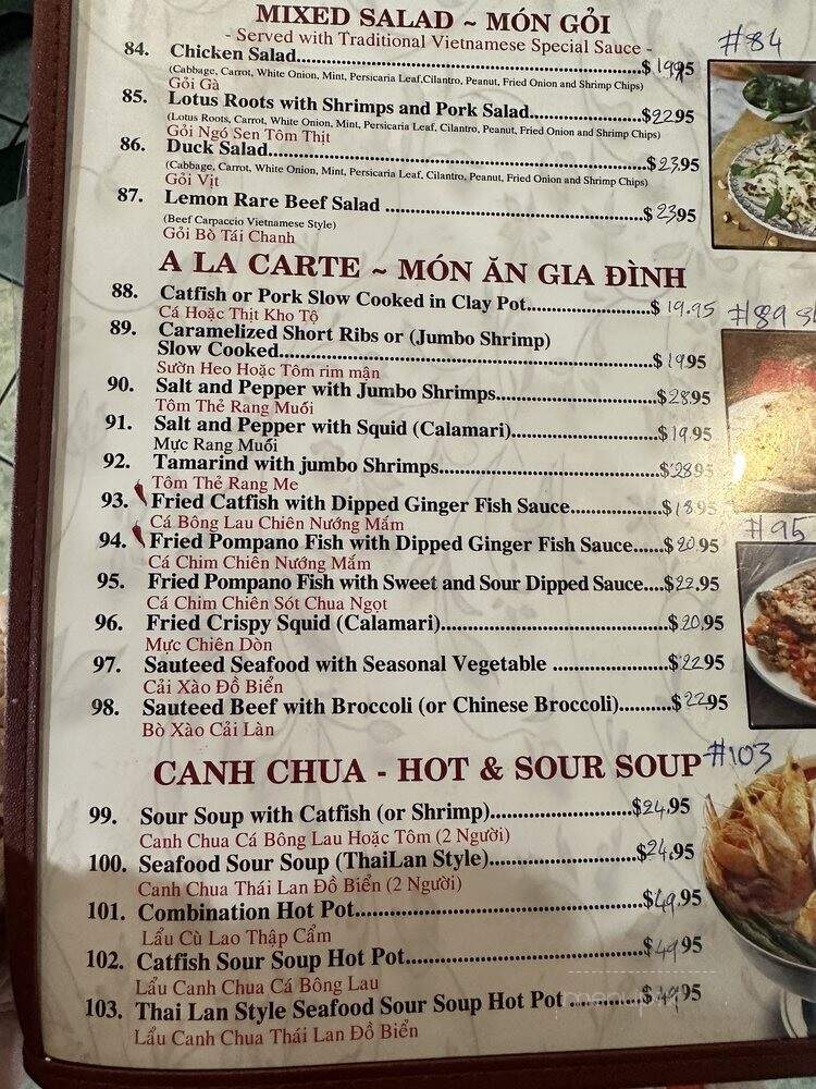 My Tho Restaurant - Newark, CA menu_pic