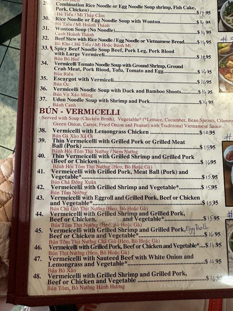 My Tho Restaurant - Newark, CA menu_pic