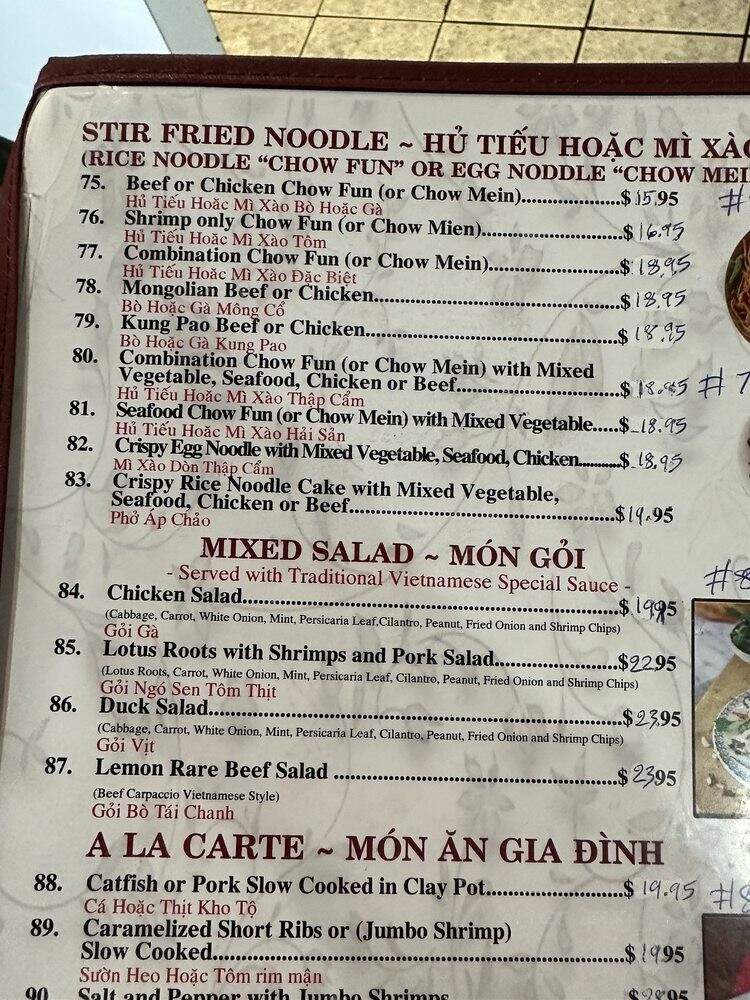 My Tho Restaurant - Newark, CA menu_pic