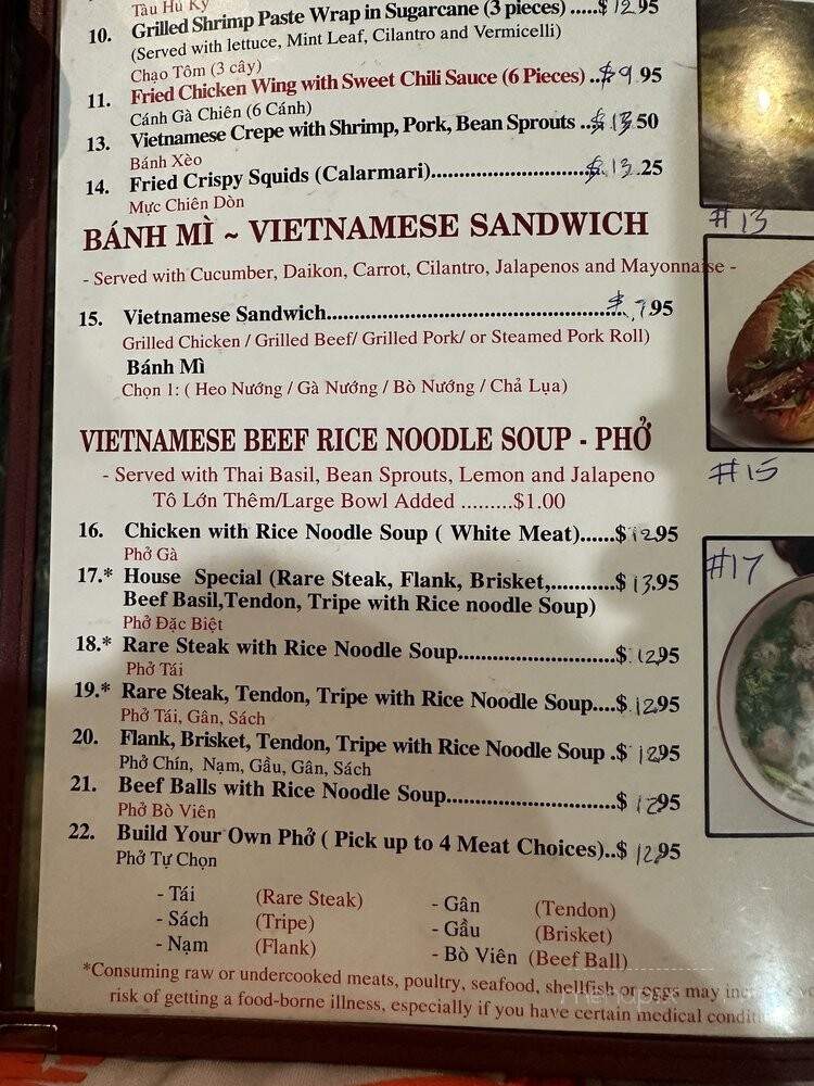 My Tho Restaurant - Newark, CA menu_pic