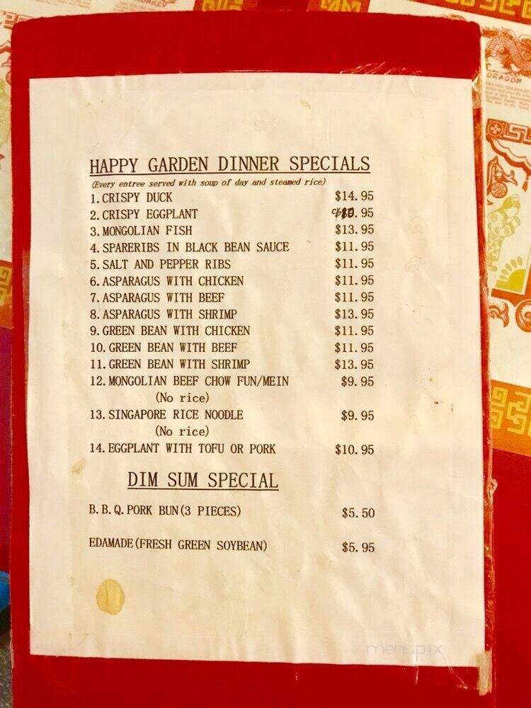 Happy Garden Restaurant - Colusa, CA menu_pic