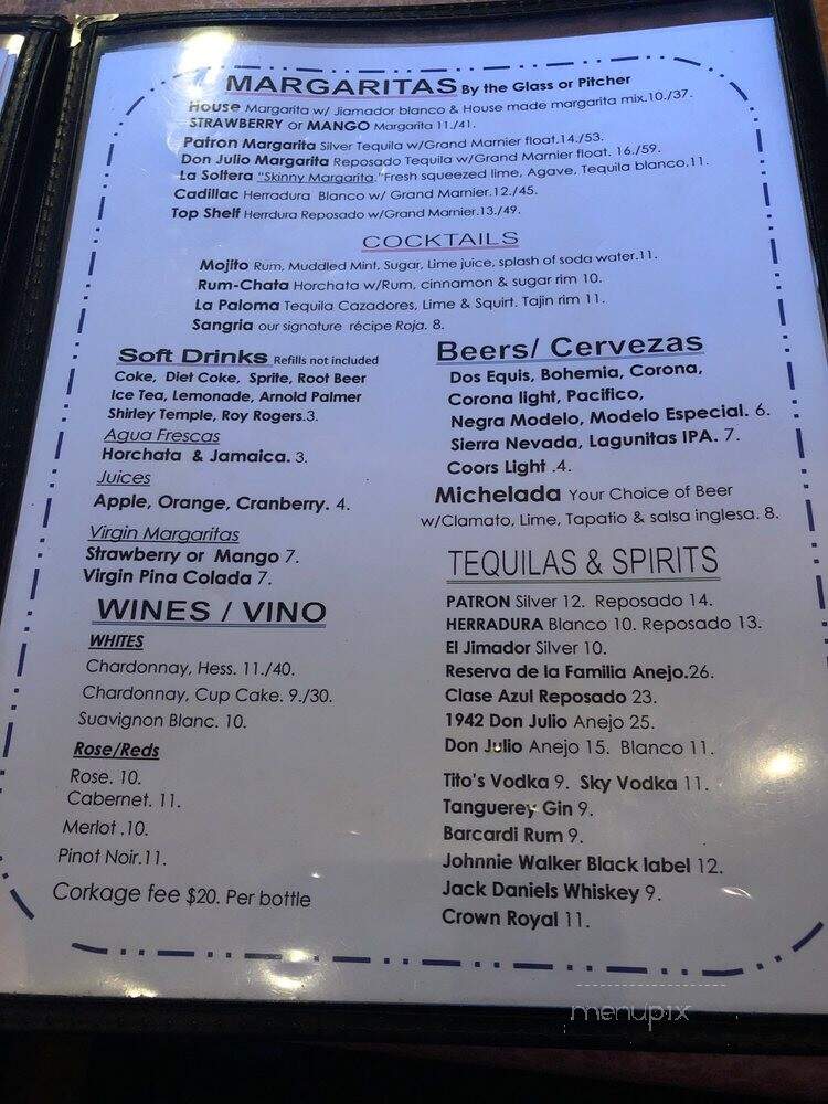 El Nido Restaurant - Danville, CA menu_pic