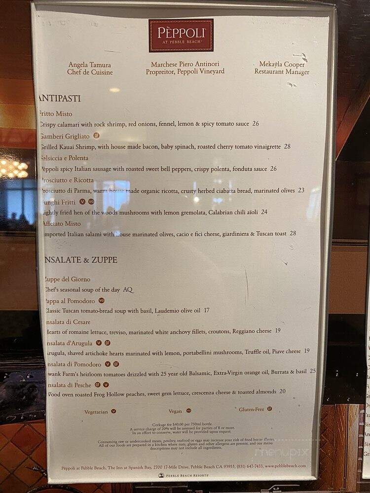 Peppoli at Pebble Beach - Pebble Beach, CA menu_pic