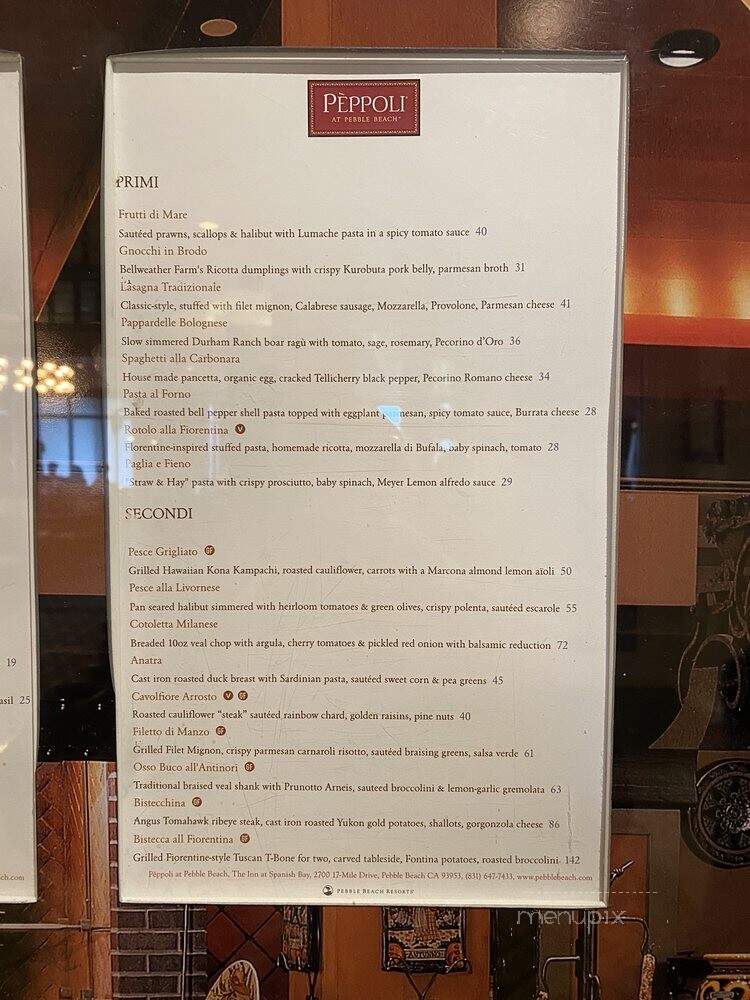 Peppoli at Pebble Beach - Pebble Beach, CA menu_pic