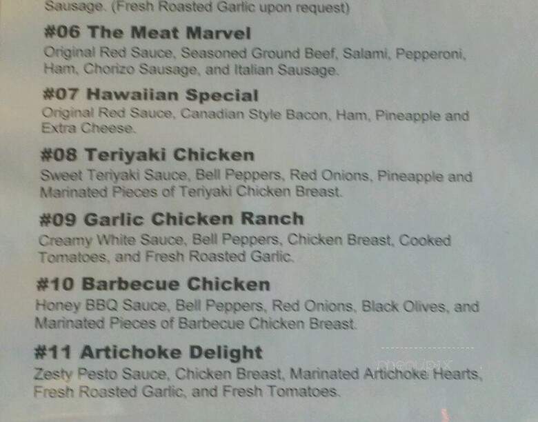 Garlex Pizza Blackhawk - Danville, CA menu_pic