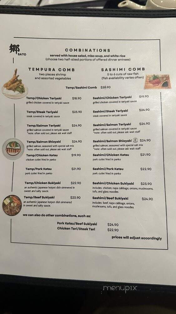 Sato Japanese Cuisine - Pleasanton, CA menu_pic