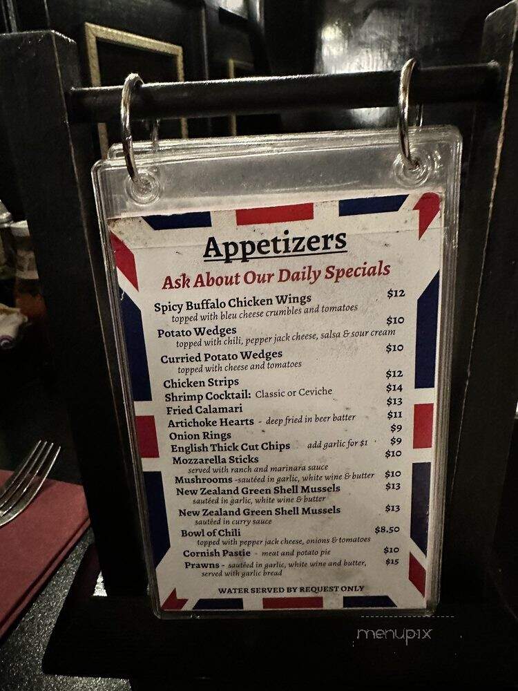 Crown & Anchor - Monterey, CA menu_pic