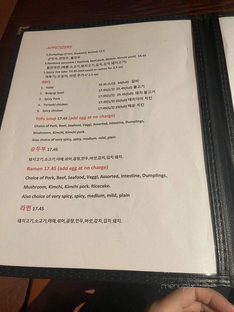 Korean Village - Pleasanton, CA menu_pic