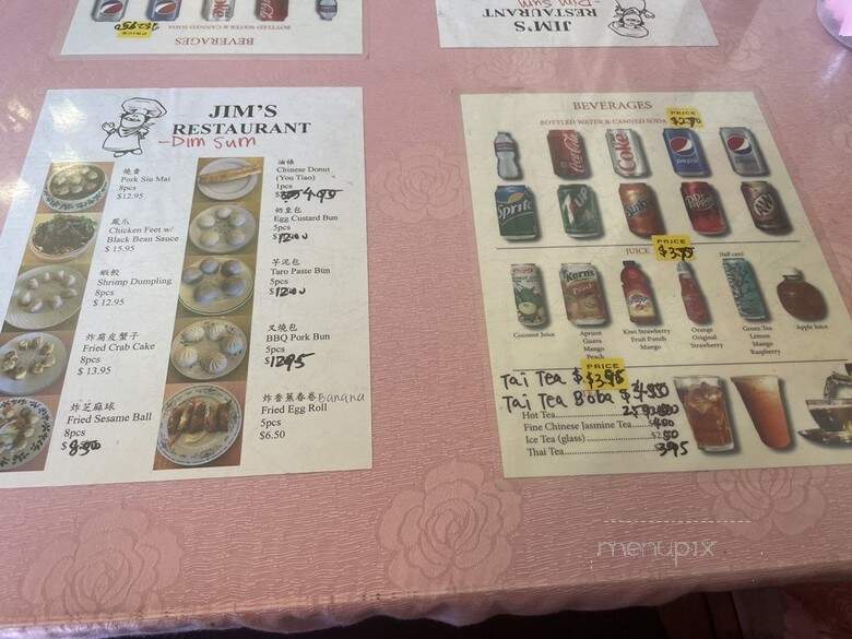 Jim's Restaurant - Seaside, CA menu_pic