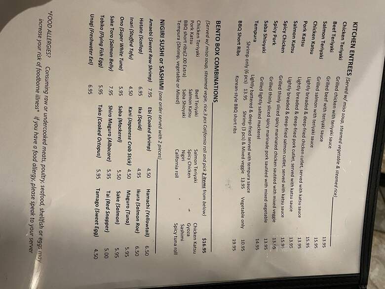 Kabuki Sushi - Antioch, CA menu_pic