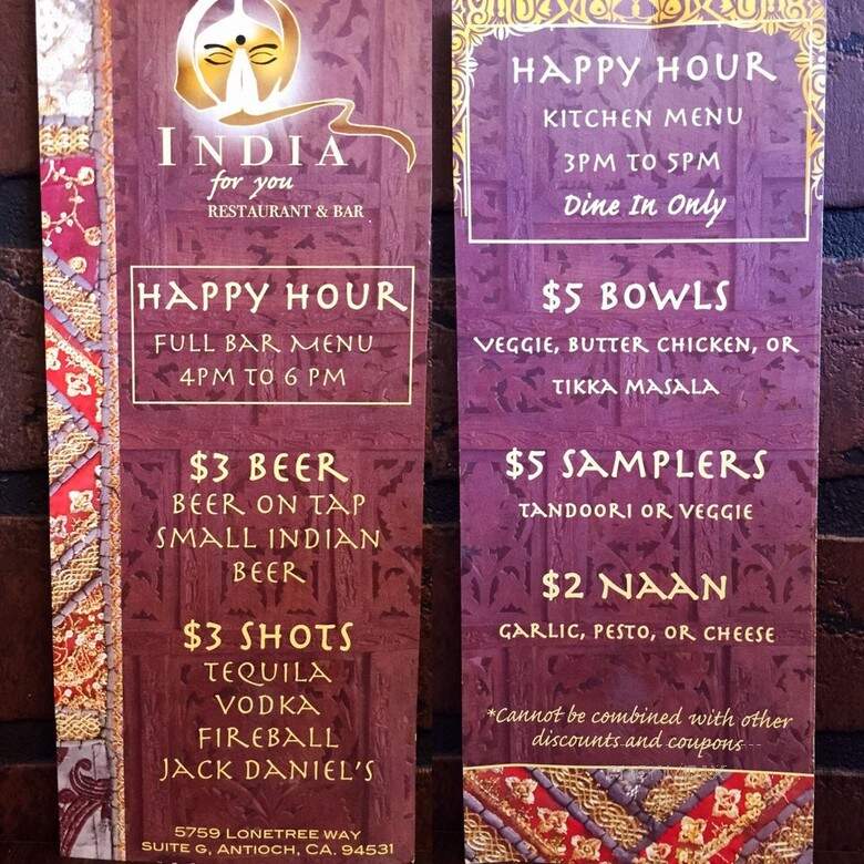 India 4u - Antioch, CA menu_pic