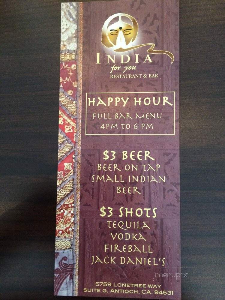 India 4u - Antioch, CA menu_pic