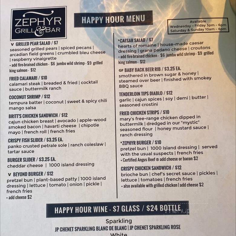 Zephyr Grill & Bar - Livermore, CA