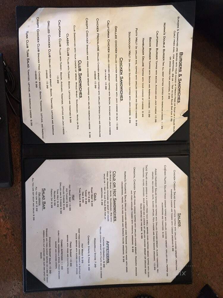 Norma's Restaurant - Salinas, CA menu_pic