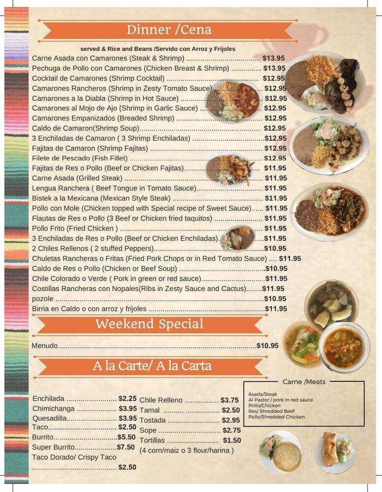 Carlito's - Salinas, CA menu_pic