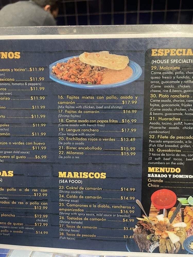 Eva's Cafe - Salinas, CA menu_pic