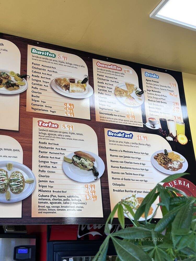 Taqueria Hidalgo - Chualar, CA menu_pic