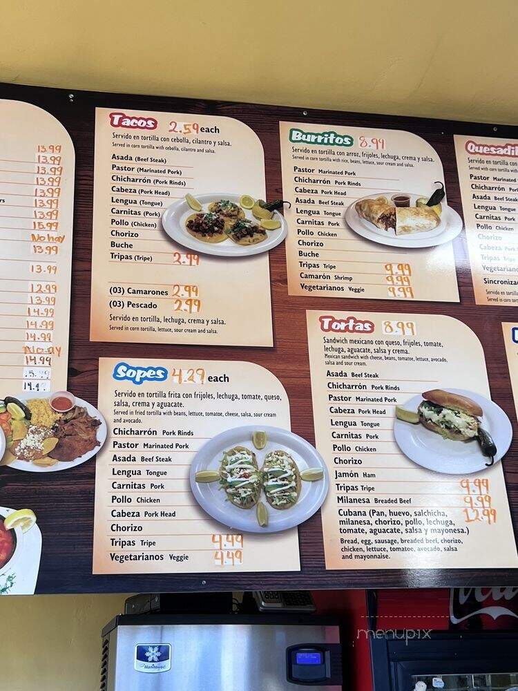 Taqueria Hidalgo - Chualar, CA menu_pic