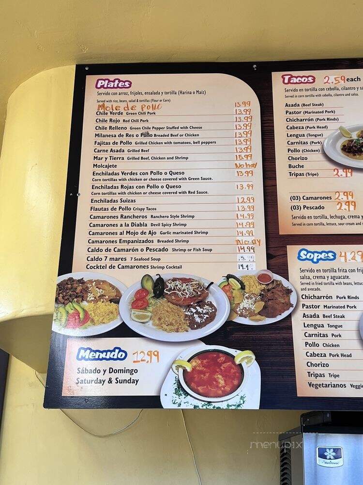 Taqueria Hidalgo - Chualar, CA menu_pic