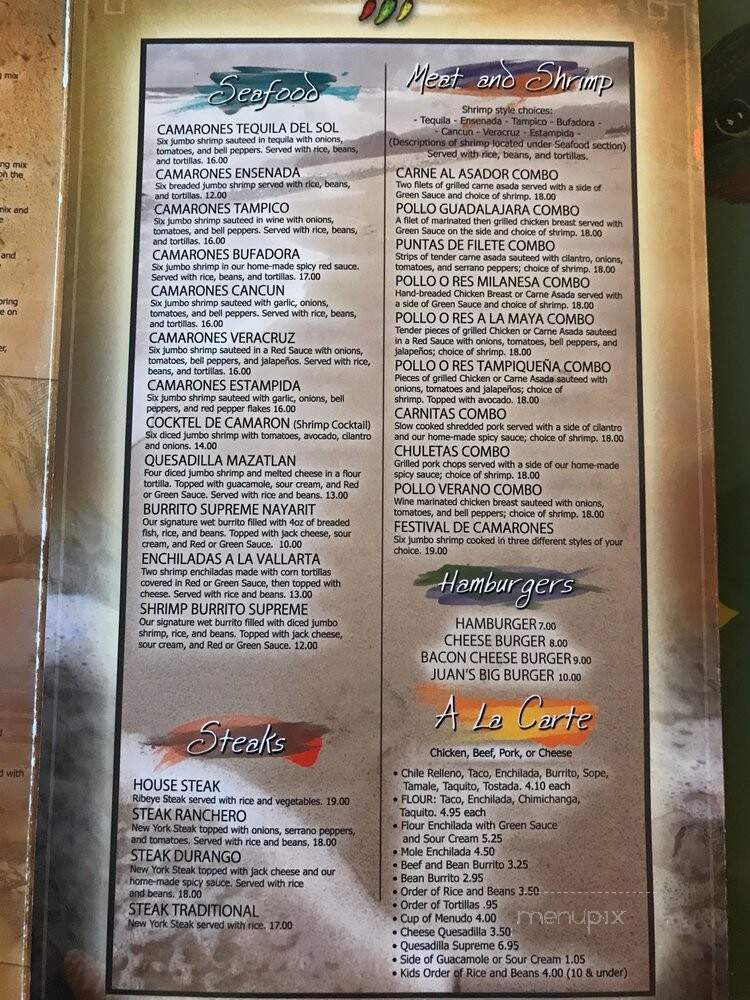 Damian Restaurant - Modesto, CA menu_pic