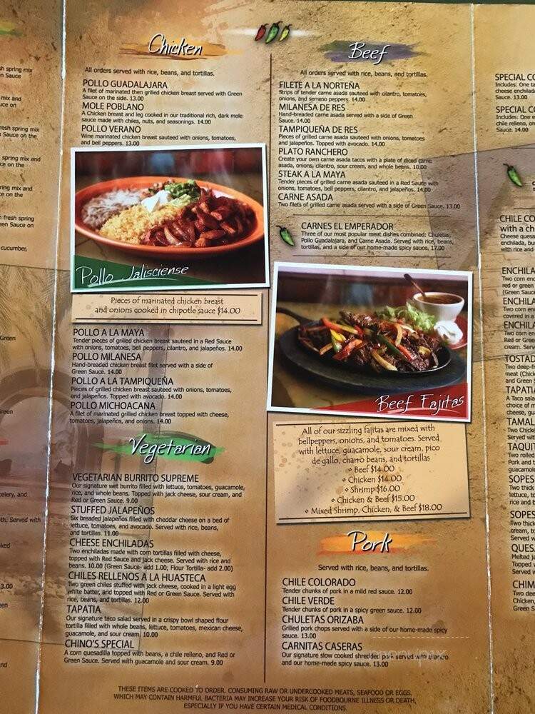 Damian Restaurant - Modesto, CA menu_pic