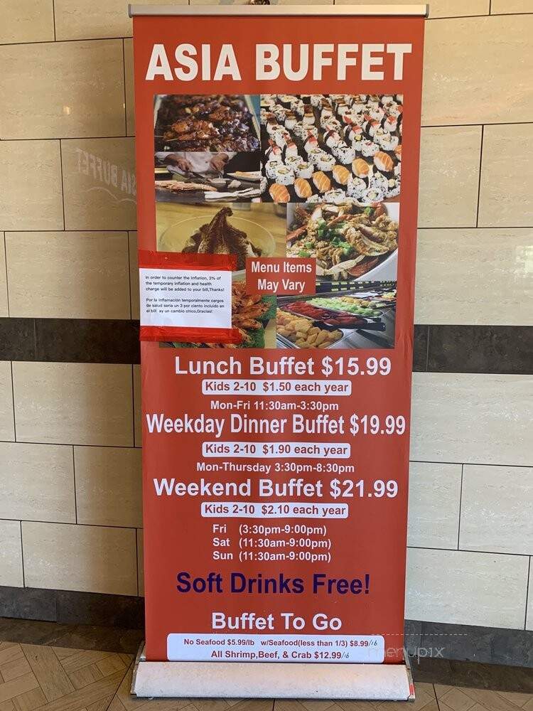 Asia Buffet - Van Nuys, CA menu_pic