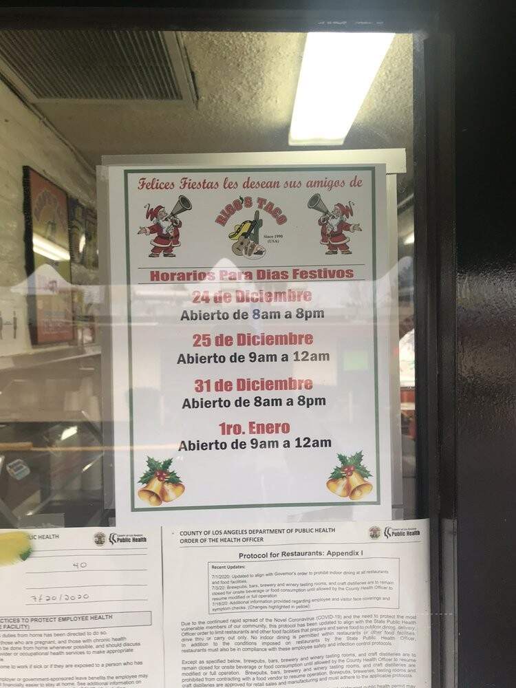 Rigo's Taco - San Fernando, CA menu_pic