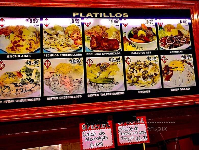 El Rancherito - Van Nuys, CA menu_pic