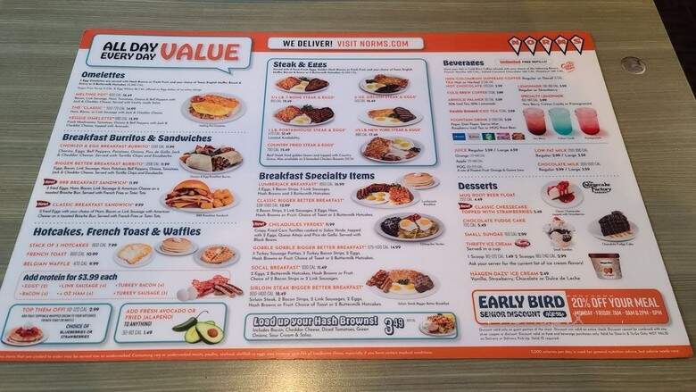 Norm's Restaurant - Torrance, CA menu_pic