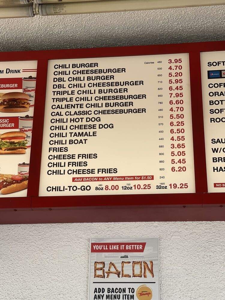 Tommy's Hamburgers - Tujunga, CA menu_pic