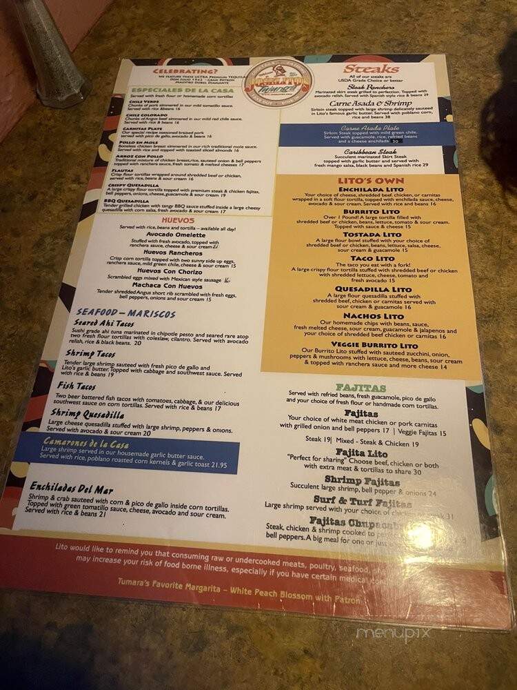 Joselito's West - Tujunga, CA menu_pic