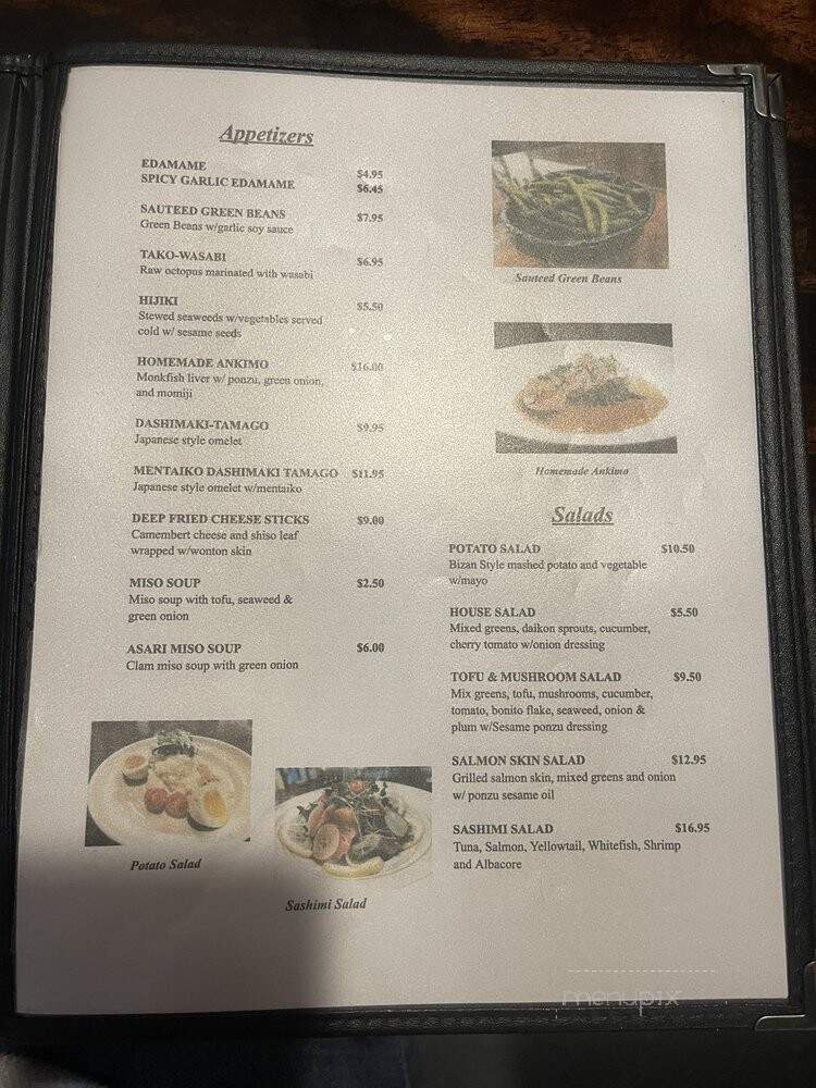 Honda Ya Japanese Restaurant - Los Angeles, CA menu_pic
