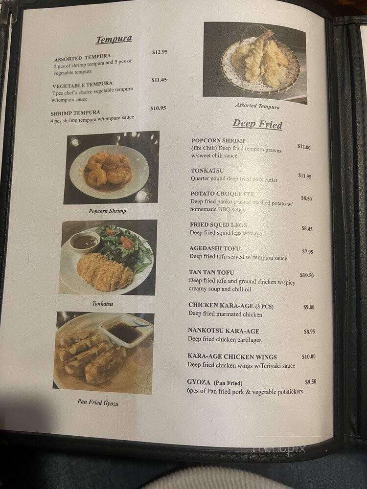 Honda Ya Japanese Restaurant - Los Angeles, CA menu_pic