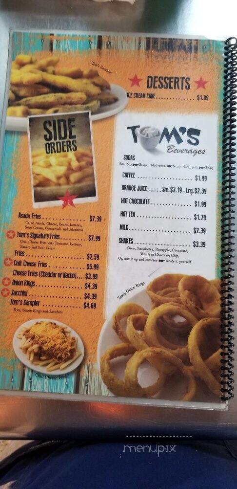 Tom's Burgers - Lynwood, CA menu_pic