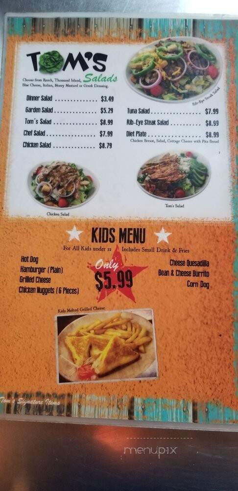 Tom's Burgers - Lynwood, CA menu_pic