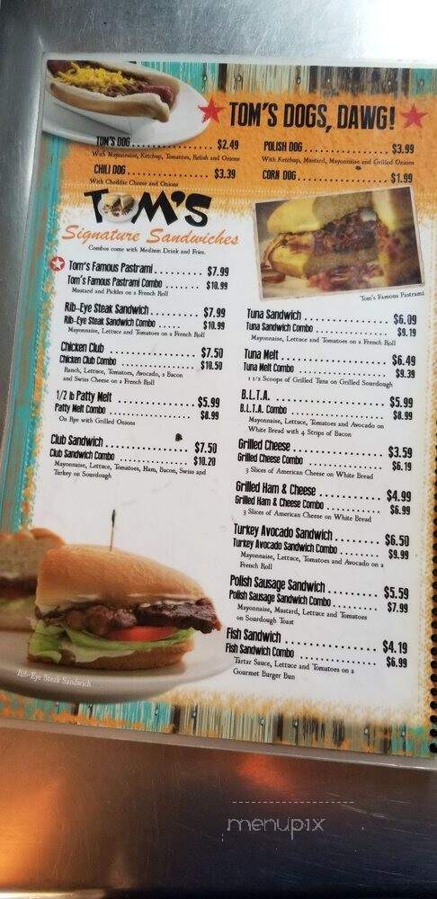 Tom's Burgers - Lynwood, CA menu_pic