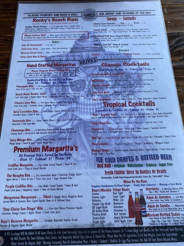 Rockin Baja Lobster - Newport Beach, CA menu_pic